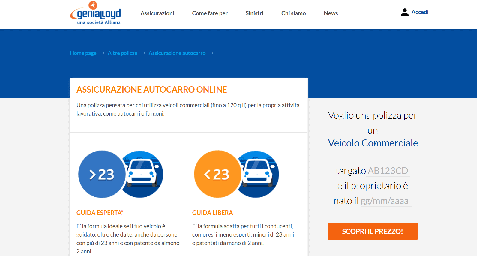 Assicurazione Autocarro Genialloyd Preventivo E Recensione Chescelta